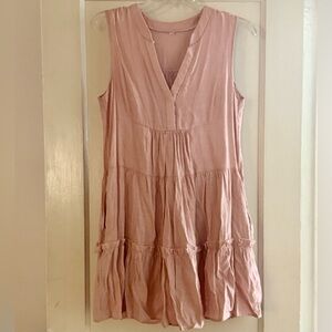 Sleeveless Pink Dress With Pockets Size Small